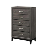 Coaster Watson 5-drawer Chest Grey Oak and Black Model 212425